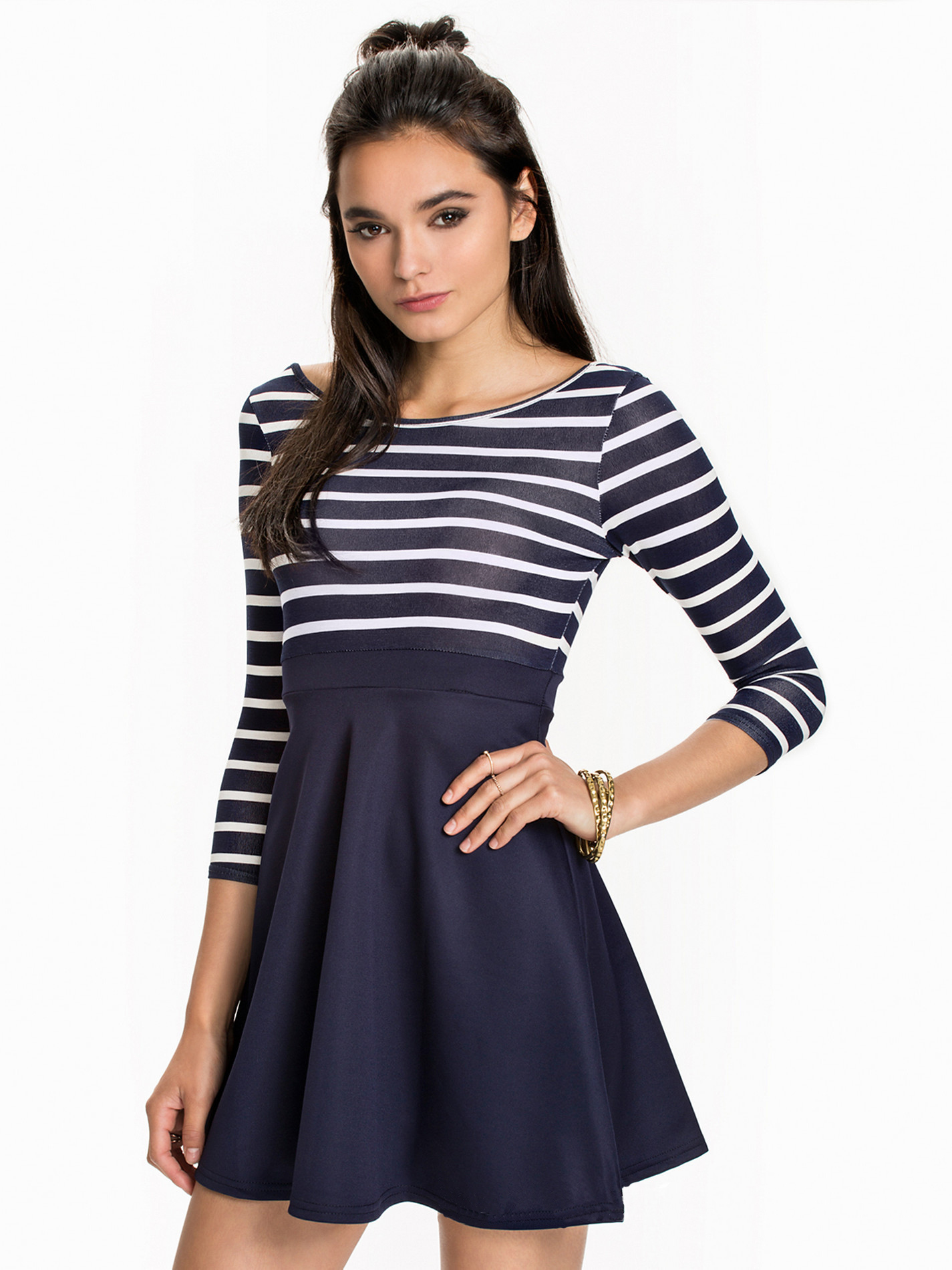 F2507  Striped mini dress